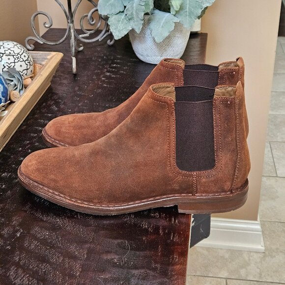 HS Trask Men's Leather Chelsea Boots, Brown, Sz 13 - Picture 3 of 16